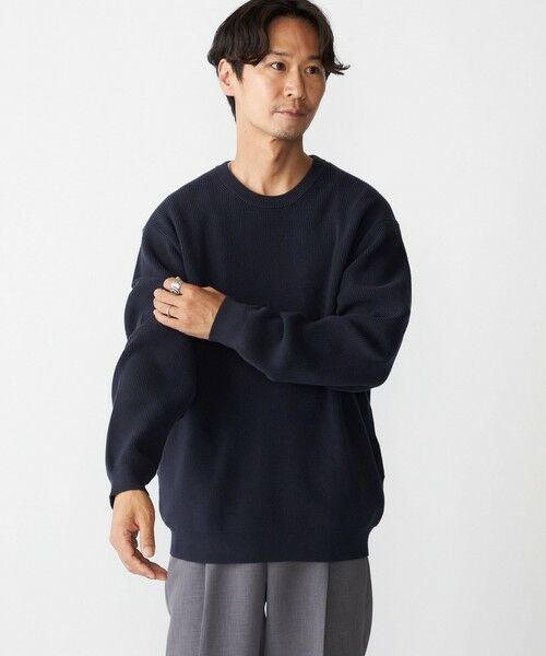 SHIPS / シップス ニット・セーター | SHIPS:〈洗濯機可能〉SOLOTEX(R) 12ゲージ コットン 畦編み クルーネック ニット | 詳細24