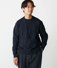 SHIPS / シップス ニット・セーター | SHIPS:〈手洗い可能〉Amossa(R) シャンティ ブロック リンクス編み 長袖 ニット