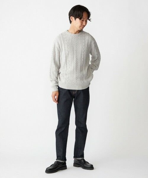 SHIPS / シップス ニット・セーター | SHIPS:〈手洗い可能〉コットン ウール アラン クルーネック プルオーバー ニット | 詳細2