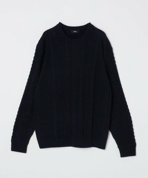 SHIPS / シップス ニット・セーター | SHIPS:〈手洗い可能〉コットン ウール アラン クルーネック プルオーバー ニット | 詳細19
