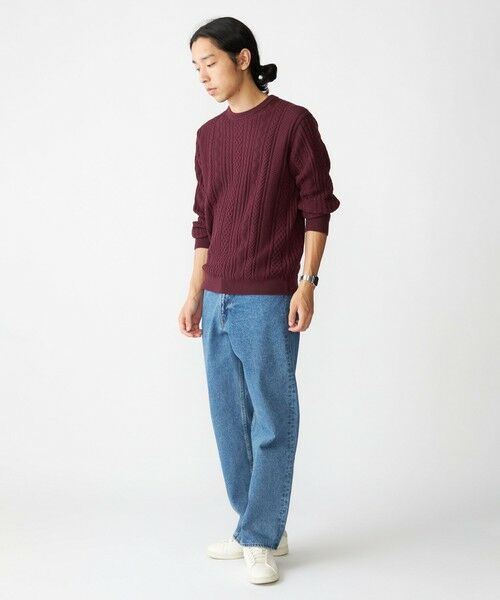 SHIPS / シップス ニット・セーター | SHIPS:〈手洗い可能〉コットン ウール アラン クルーネック プルオーバー ニット | 詳細27