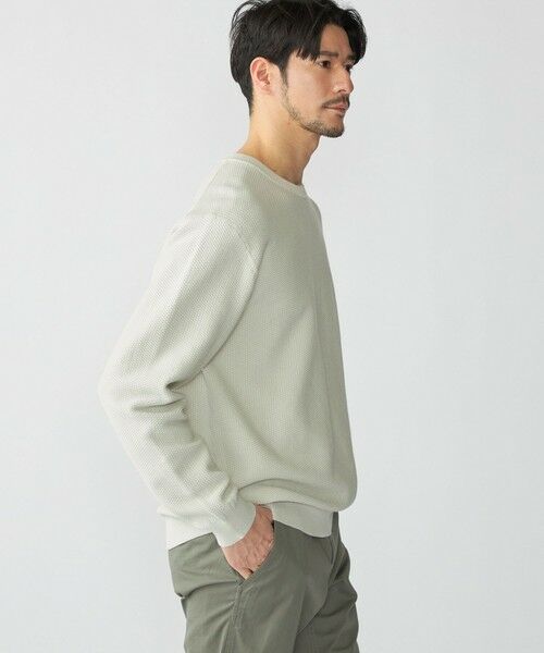 SHIPS / シップス ニット・セーター | SHIPS:〈洗濯機可能〉SOLOTEX(R) コットン ピケ クルーネック ロングスリーブ ニット | 詳細14