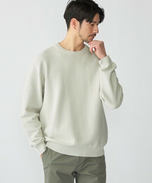 SHIPS / シップス ニット・セーター | SHIPS:〈洗濯機可能〉SOLOTEX(R) コットン ピケ クルーネック ロングスリーブ ニット | 詳細9