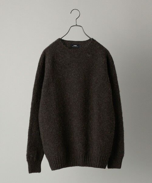 SHIPS / シップス ニット・セーター | 【SHIPS別注】HARLEY OF SCOTLAND:ウォッシャブル シャギー クルーネックニット(ブラウン)