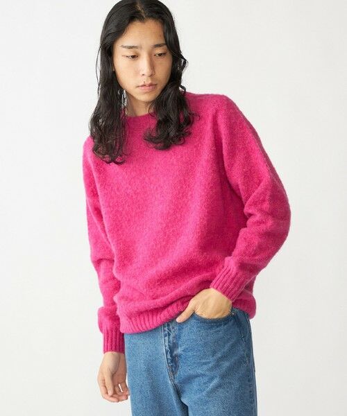 SHIPS / シップス ニット・セーター | 【SHIPS別注】HARLEY OF SCOTLAND:ウォッシャブル シャギー クルーネックニット | 詳細10