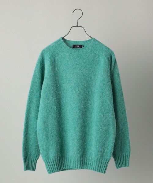 SHIPS / シップス ニット・セーター | 【SHIPS別注】HARLEY OF SCOTLAND:ウォッシャブル シャギー クルーネックニット(ライトブルー)
