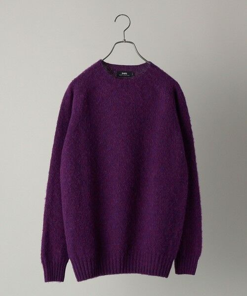 SHIPS / シップス ニット・セーター | 【SHIPS別注】HARLEY OF SCOTLAND:ウォッシャブル シャギー クルーネックニット(パープル)