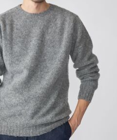 SHIPS / シップス ニット・セーター | 【SHIPS別注】HARLEY OF SCOTLAND: 〈手洗い可能〉 ラムズウール シャギー クルーネック ニット