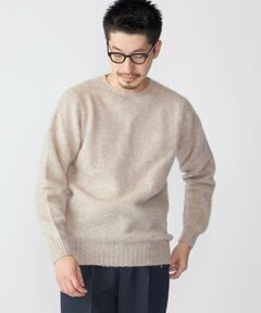 SHIPS / シップス ニット・セーター | 【SHIPS別注】HARLEY OF SCOTLAND: 〈手洗い可能〉 ラムズウール シャギー クルーネック ニット