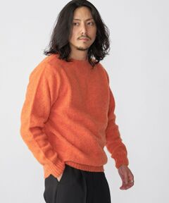 SHIPS / シップス ニット・セーター | 【SHIPS別注】HARLEY OF SCOTLAND: 〈手洗い可能〉 ラムズウール シャギー クルーネック ニット