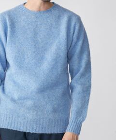 SHIPS / シップス ニット・セーター | 【SHIPS別注】HARLEY OF SCOTLAND: 〈手洗い可能〉 ラムズウール シャギー クルーネック ニット