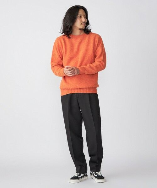 SHIPS / シップス ニット・セーター | 【SHIPS別注】HARLEY OF SCOTLAND: 〈手洗い可能〉 ラムズウール シャギー クルーネック ニット | 詳細14