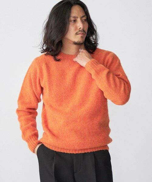 SHIPS / シップス ニット・セーター | 【SHIPS別注】HARLEY OF SCOTLAND: 〈手洗い可能〉 ラムズウール シャギー クルーネック ニット | 詳細20