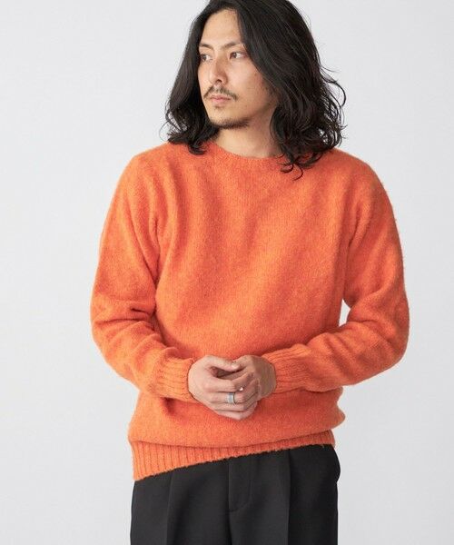 SHIPS / シップス ニット・セーター | 【SHIPS別注】HARLEY OF SCOTLAND: 〈手洗い可能〉 ラムズウール シャギー クルーネック ニット | 詳細21