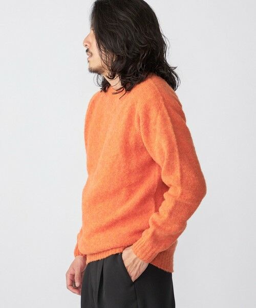 SHIPS / シップス ニット・セーター | 【SHIPS別注】HARLEY OF SCOTLAND: 〈手洗い可能〉 ラムズウール シャギー クルーネック ニット | 詳細22