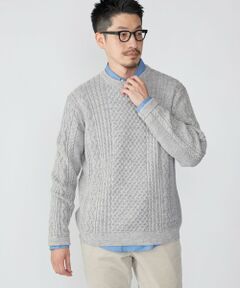 SHIPS / シップス ニット・セーター | SHIPS:〈手洗い可能〉ランダム アラン クルーネック プルオーバー ニット