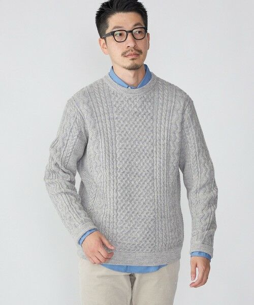 SHIPS / シップス ニット・セーター | SHIPS:〈手洗い可能〉ランダム アラン クルーネック プルオーバー ニット | 詳細5