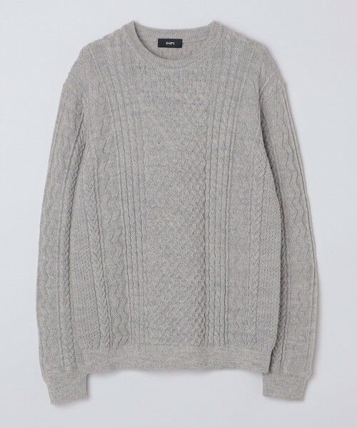 SHIPS / シップス ニット・セーター | SHIPS:〈手洗い可能〉ランダム アラン クルーネック プルオーバー ニット | 詳細7