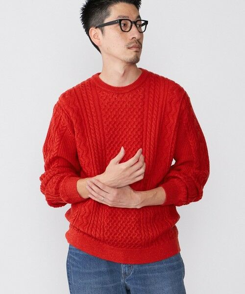 SHIPS / シップス ニット・セーター | SHIPS:〈手洗い可能〉ランダム アラン クルーネック プルオーバー ニット | 詳細14