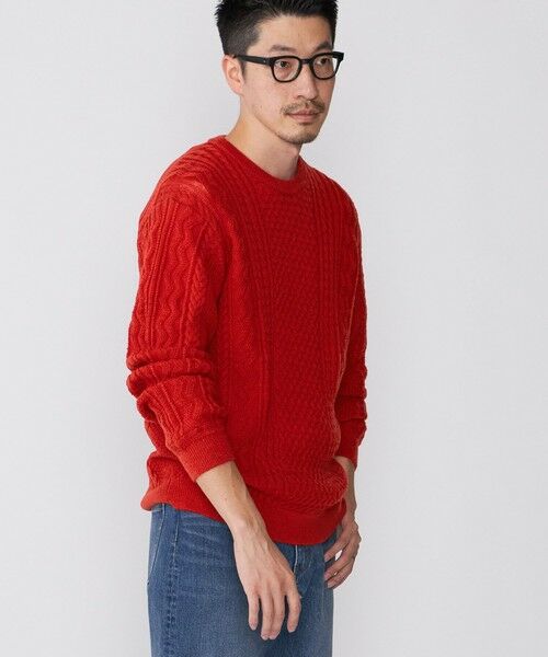 SHIPS / シップス ニット・セーター | SHIPS:〈手洗い可能〉ランダム アラン クルーネック プルオーバー ニット | 詳細17