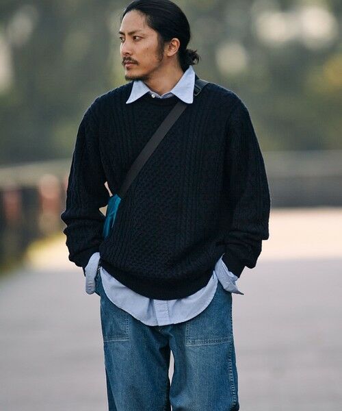 SHIPS / シップス ニット・セーター | SHIPS:〈手洗い可能〉ランダム アラン クルーネック プルオーバー ニット | 詳細28