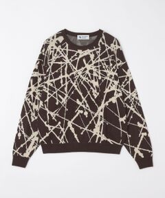 SHIPS / シップス ニット・セーター | City Ambient Products:〈手洗い可能〉ペイント ジャカード クルーネック ニット