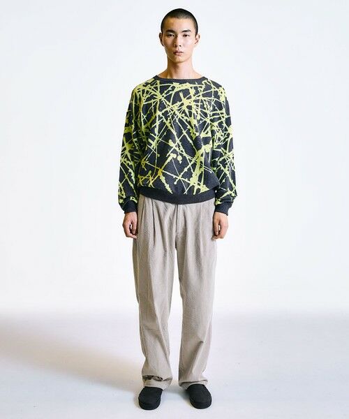 SHIPS / シップス ニット・セーター | City Ambient Products:〈手洗い可能〉ペイント ジャカード クルーネック ニット | 詳細1