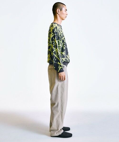 SHIPS / シップス ニット・セーター | City Ambient Products:〈手洗い可能〉ペイント ジャカード クルーネック ニット | 詳細3