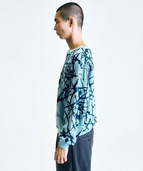 SHIPS / シップス ニット・セーター | City Ambient Products:〈手洗い可能〉ペイント ジャカード クルーネック ニット | 詳細24