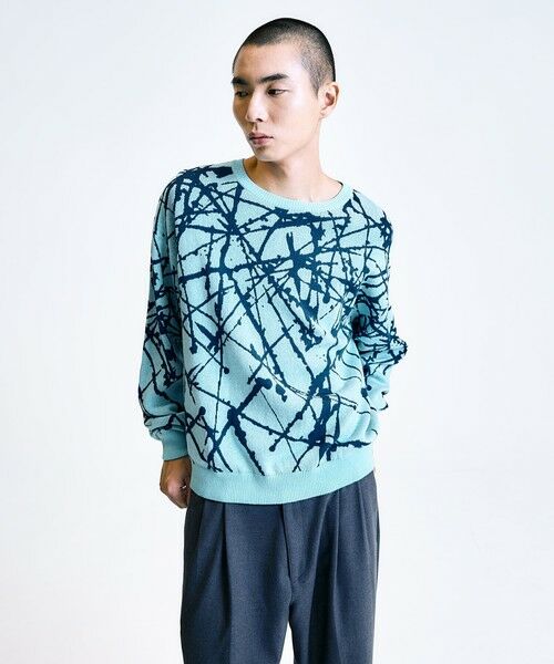 SHIPS / シップス ニット・セーター | City Ambient Products:〈手洗い可能〉ペイント ジャカード クルーネック ニット | 詳細27