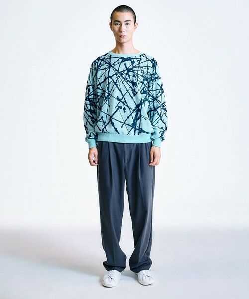 SHIPS / シップス ニット・セーター | City Ambient Products:〈手洗い可能〉ペイント ジャカード クルーネック ニット | 詳細19