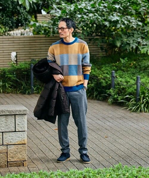 SHIPS / シップス ニット・セーター | SHIPS:〈手洗い可能〉コットン カシミヤ チェック クルーネック ニット | 詳細8