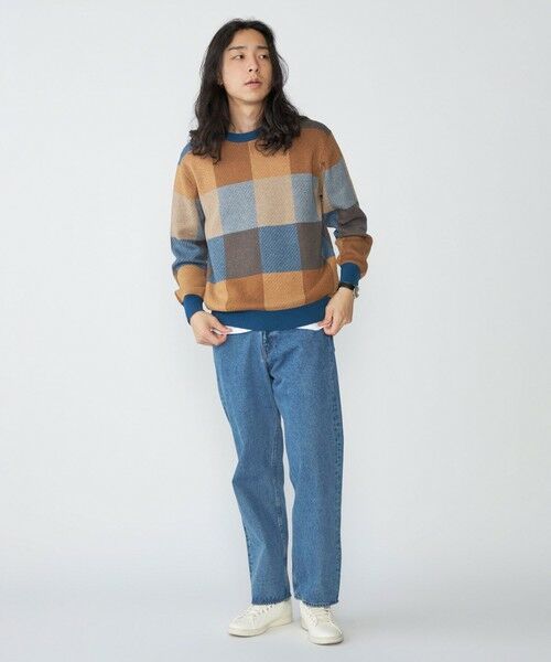 SHIPS / シップス ニット・セーター | SHIPS:〈手洗い可能〉コットン カシミヤ チェック クルーネック ニット | 詳細14