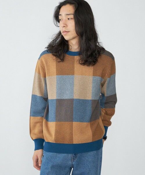 SHIPS / シップス ニット・セーター | SHIPS:〈手洗い可能〉コットン カシミヤ チェック クルーネック ニット | 詳細19