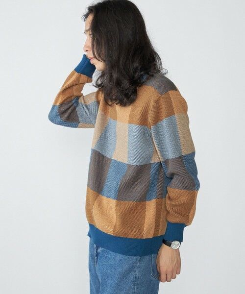 SHIPS / シップス ニット・セーター | SHIPS:〈手洗い可能〉コットン カシミヤ チェック クルーネック ニット | 詳細20