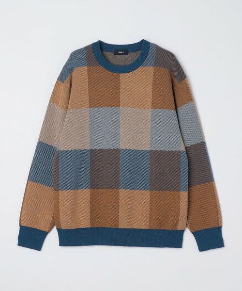 SHIPS / シップス ニット・セーター | SHIPS:〈手洗い可能〉コットン カシミヤ チェック クルーネック ニット | 詳細23