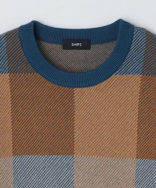 SHIPS / シップス ニット・セーター | SHIPS:〈手洗い可能〉コットン カシミヤ チェック クルーネック ニット | 詳細24