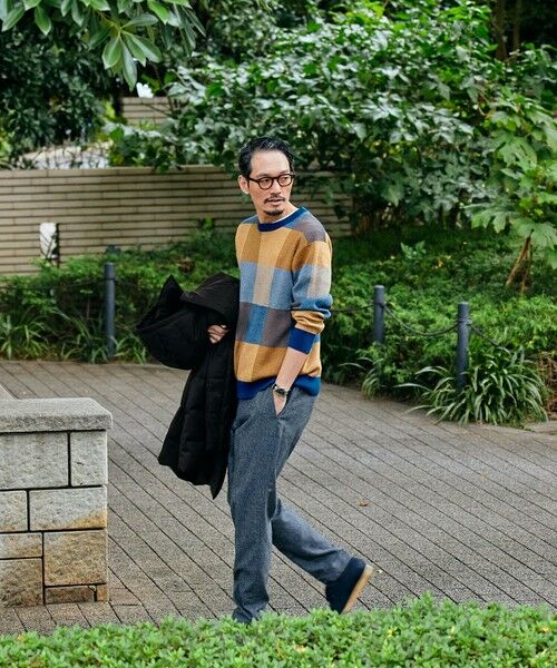 SHIPS / シップス ニット・セーター | SHIPS:〈手洗い可能〉コットン カシミヤ チェック クルーネック ニット | 詳細10