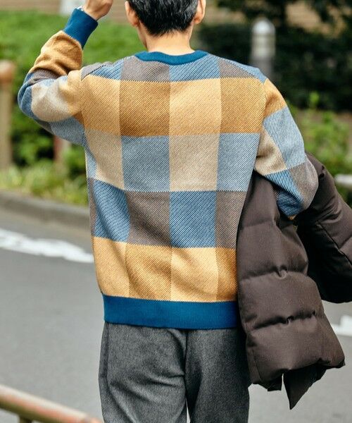 SHIPS / シップス ニット・セーター | SHIPS:〈手洗い可能〉コットン カシミヤ チェック クルーネック ニット | 詳細13