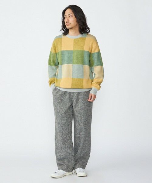 SHIPS / シップス ニット・セーター | SHIPS:〈手洗い可能〉コットン カシミヤ チェック クルーネック ニット | 詳細30