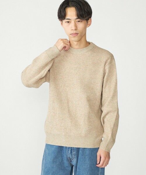SHIPS / シップス ニット・セーター | SHIPS:〈手洗い可能〉メランジ 畦編み クルーネック ニット | 詳細2