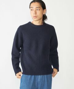 SHIPS / シップス ニット・セーター | SHIPS: ウール リサイクルカシミヤ 畦編み クルーネック ニット