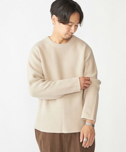 SHIPS / シップス ニット・セーター | SHIPS: ウール リサイクルカシミヤ 畦編み クルーネック ニット | 詳細2
