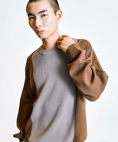 SHIPS / シップス ニット・セーター | City Ambient Products:〈手洗い可能〉バイカラー クルーネック ニット | 詳細12