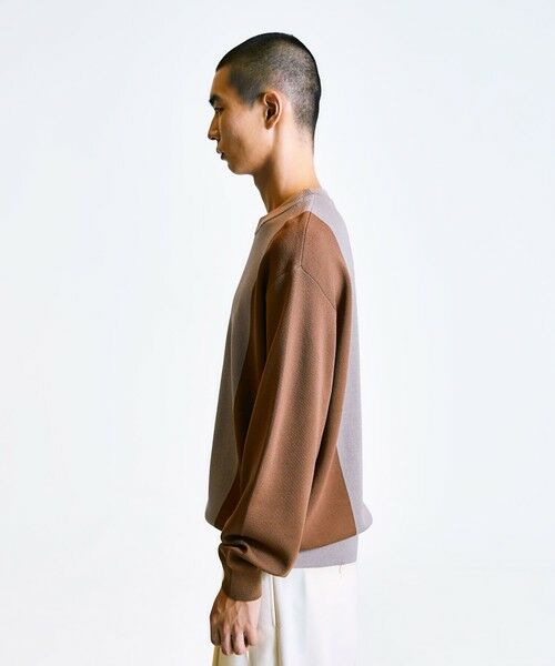 SHIPS / シップス ニット・セーター | City Ambient Products:〈手洗い可能〉バイカラー クルーネック ニット | 詳細8