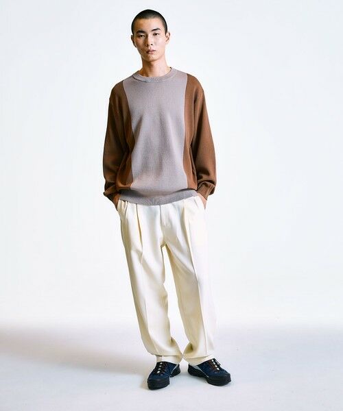 SHIPS / シップス ニット・セーター | City Ambient Products:〈手洗い可能〉バイカラー クルーネック ニット | 詳細11