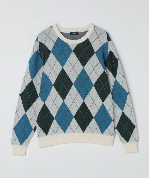 SHIPS / シップス ニット・セーター | SHIPS: 12ゲージ アーガイル クルーネック ニット | 詳細3