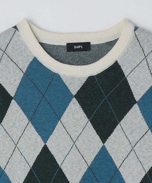 SHIPS / シップス ニット・セーター | SHIPS: 12ゲージ アーガイル クルーネック ニット | 詳細5