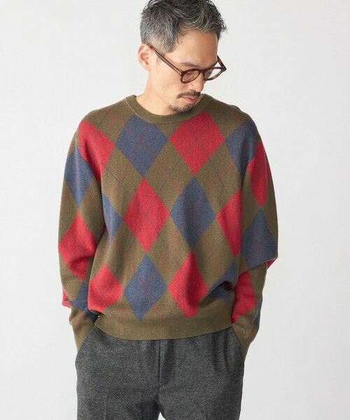 SHIPS / シップス ニット・セーター | SHIPS: 12ゲージ アーガイル クルーネック ニット | 詳細13