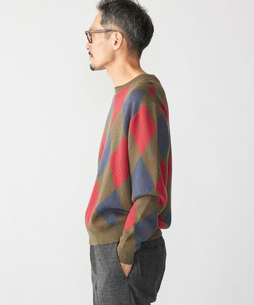 SHIPS / シップス ニット・セーター | SHIPS: 12ゲージ アーガイル クルーネック ニット | 詳細14